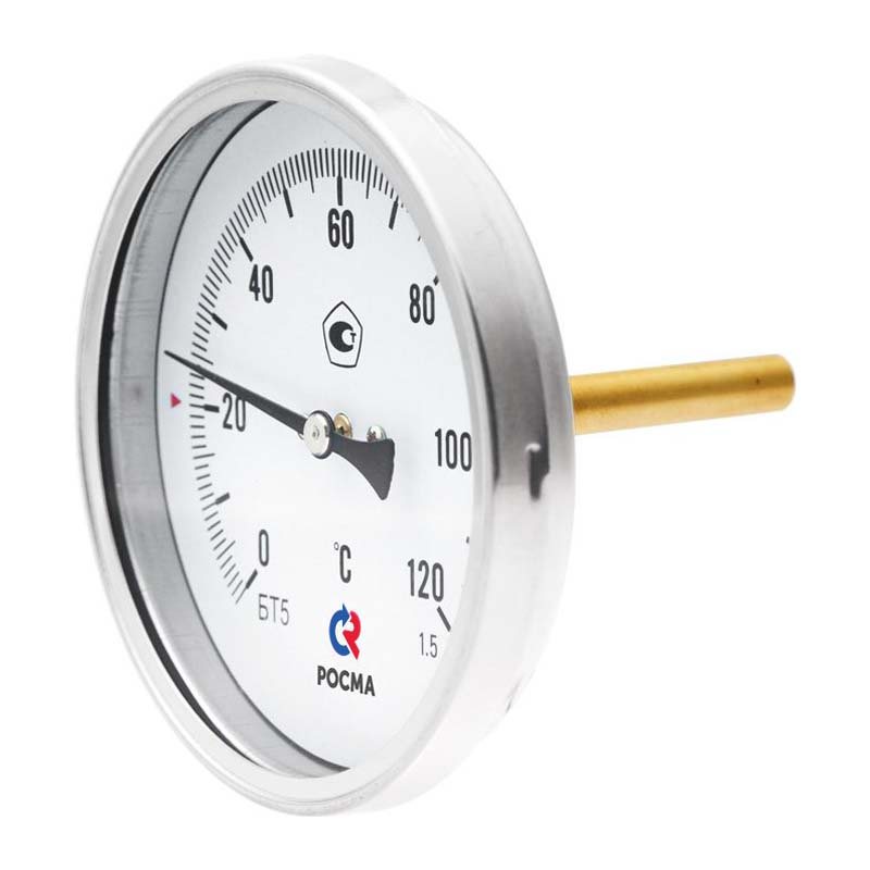 Термометр биметаллический БТ-51.211(0-60С)G1/2.46.1,5, осевой
