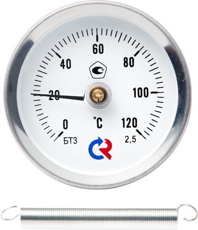 Термометр биметал накладной БТ-30.010(0-120С)2,5, 63 мм, ТИП - БТ-30