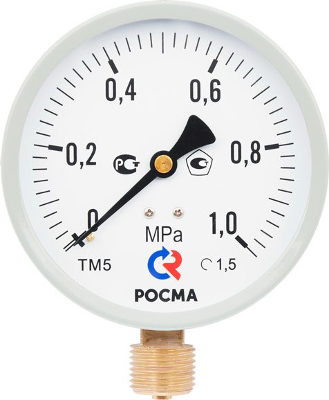 Манометр ТМ-510Р.00 (0-0,4MPa) 100мм, G1 2, 1,5, М2